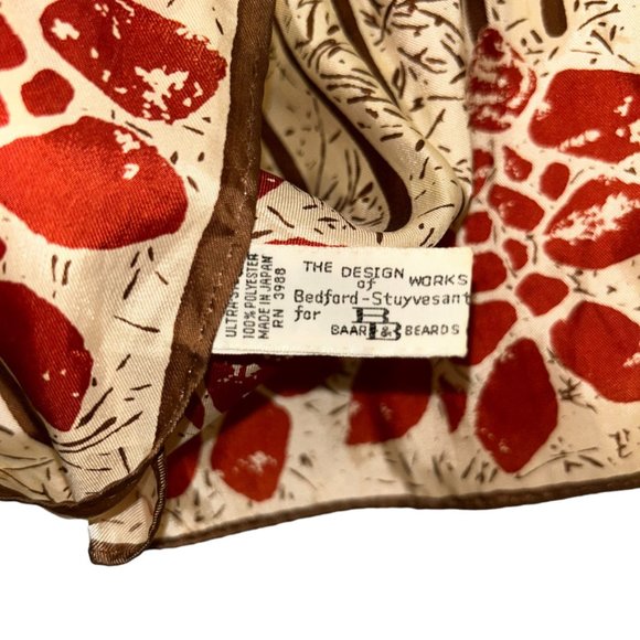 JAPAN The Design Works Bed Stuy Baard Beard vintage brown red floral JAPAN sca… - Picture 3 of 6